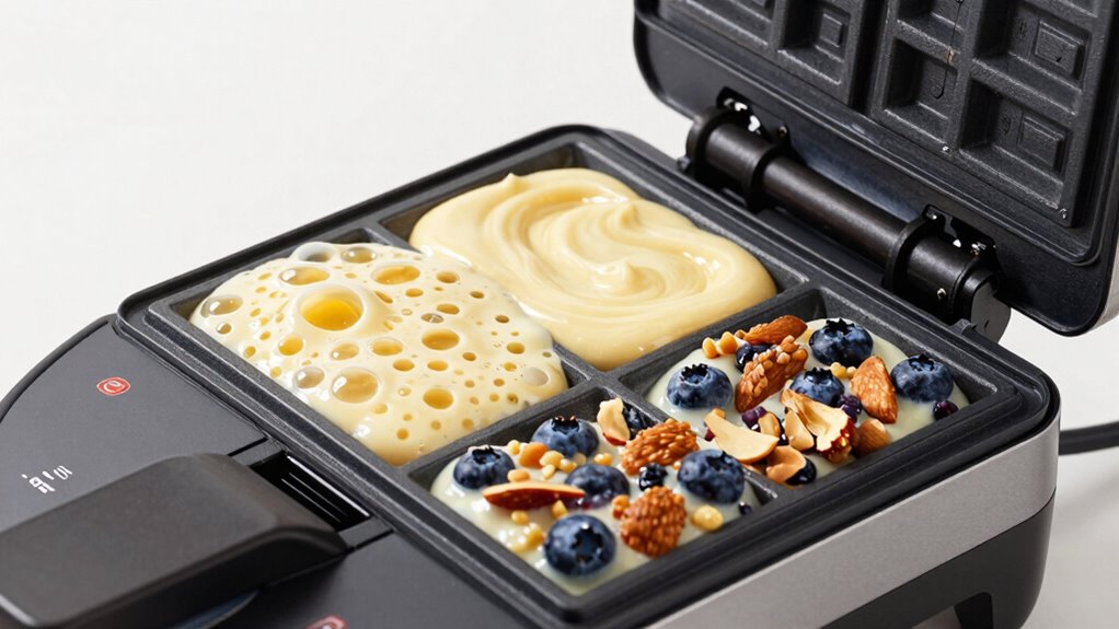 match batter to waffle maker