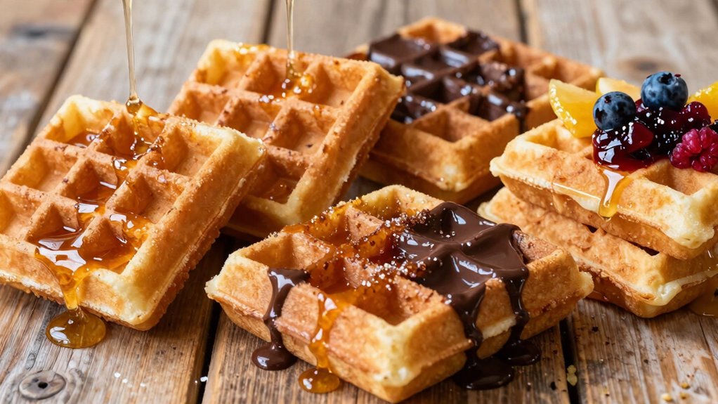 matching syrups to waffles
