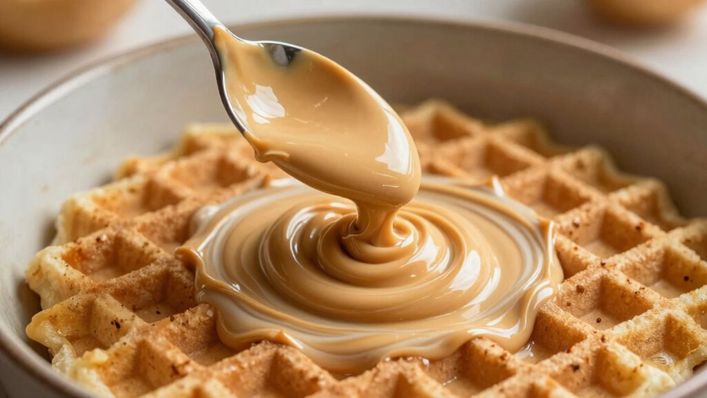 nut butter enhances waffle flavor
