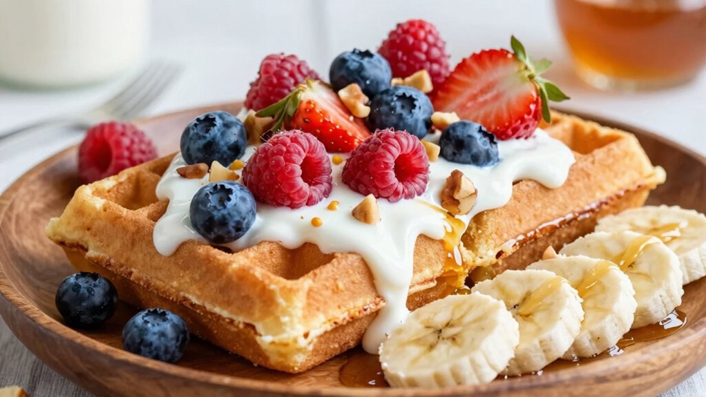 nutrient rich post exercise waffle toppings