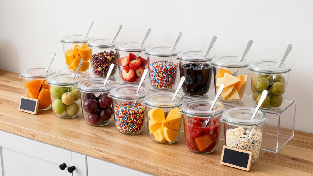 organized appealing topping station