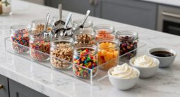 organized clean topping station