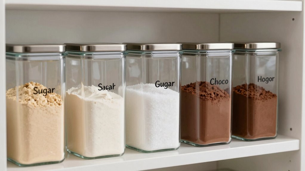 organized fresh baking ingredients