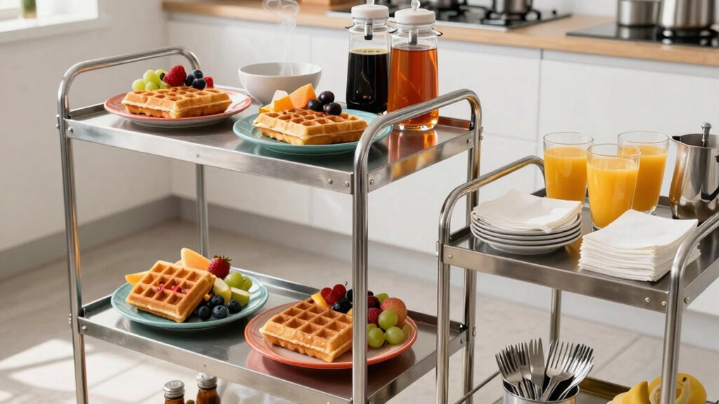 organized mobile brunch stations