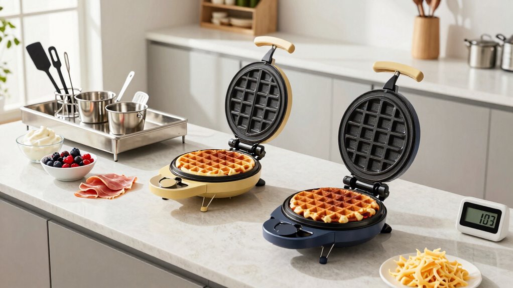 organized waffle kitchen workflow