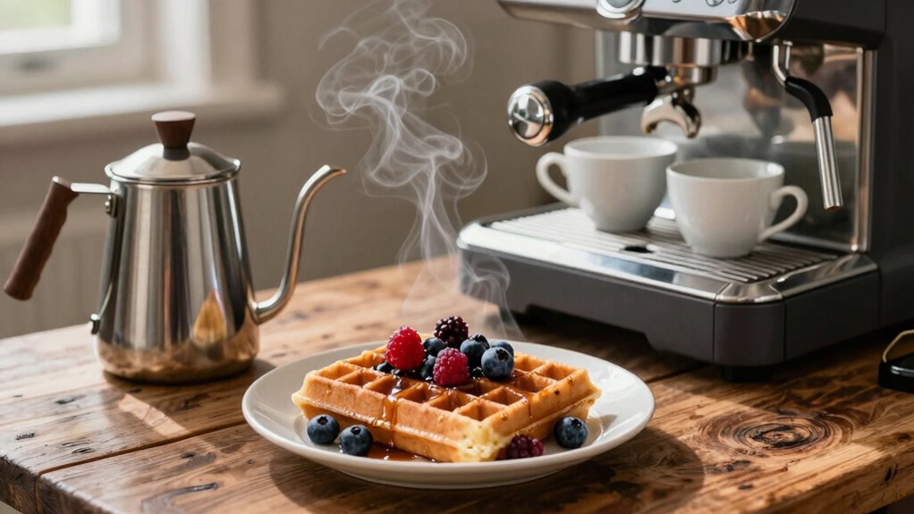 perfect coffee and waffles