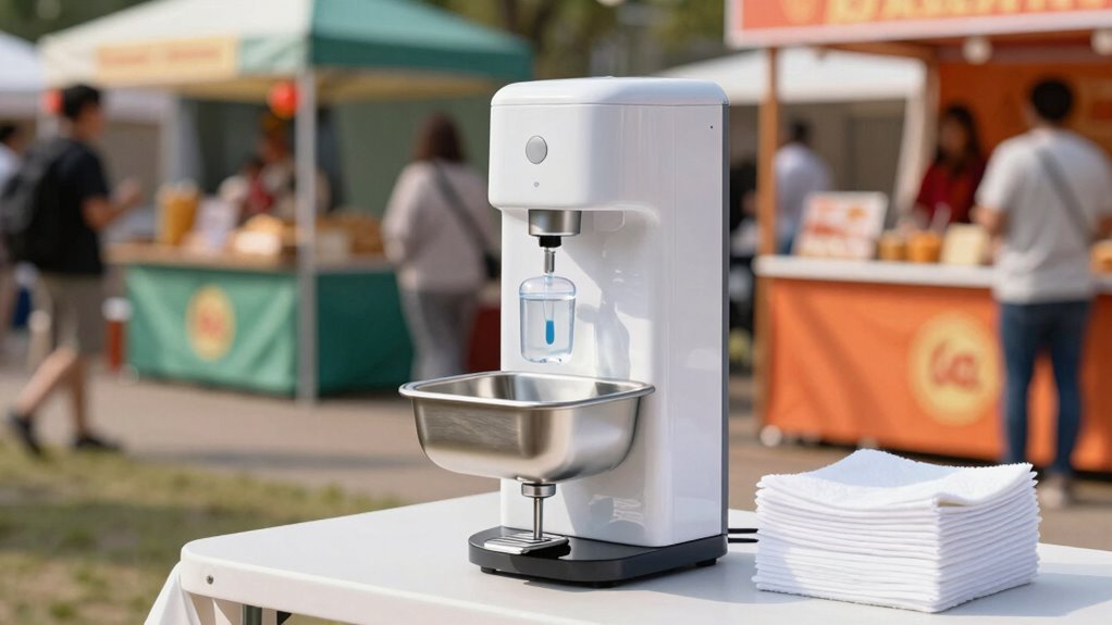portable handwashing stations ensure hygiene