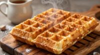 preheating the waffle iron