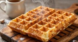 preheating the waffle iron