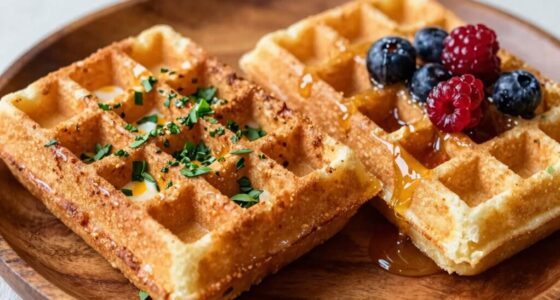 savory waffles have different ingredients