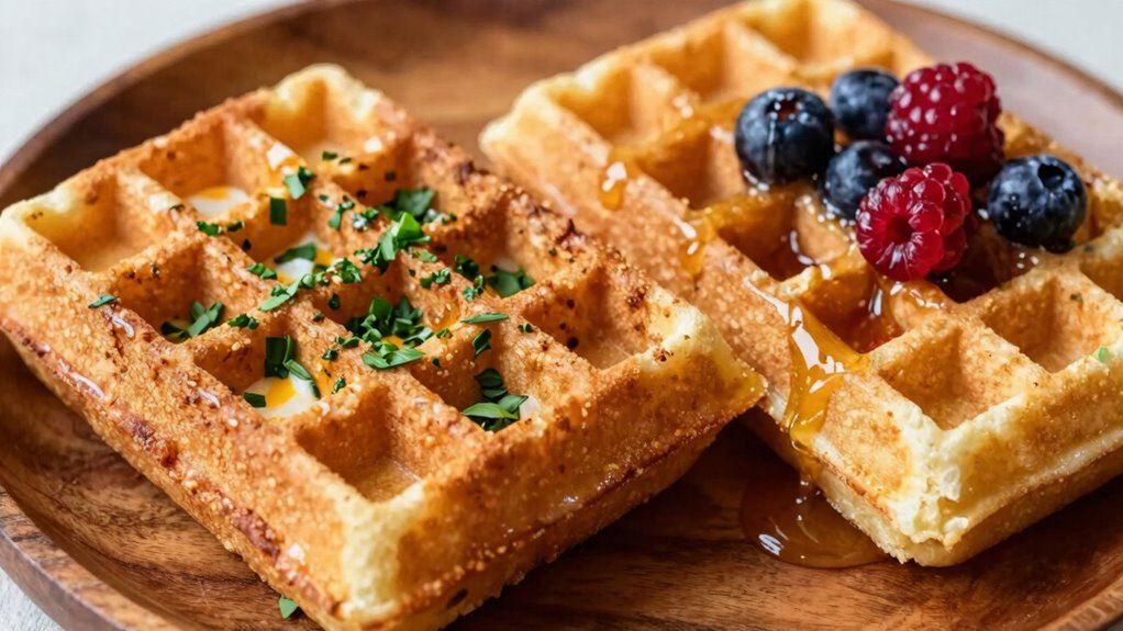 savory waffles have different ingredients