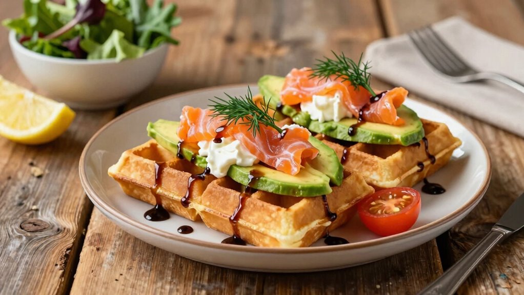 savory waffles make lunch