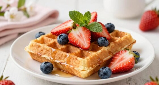 seasonal spring waffle design