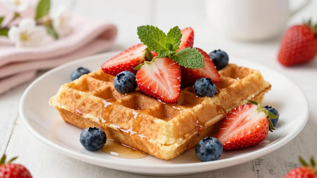 seasonal spring waffle design