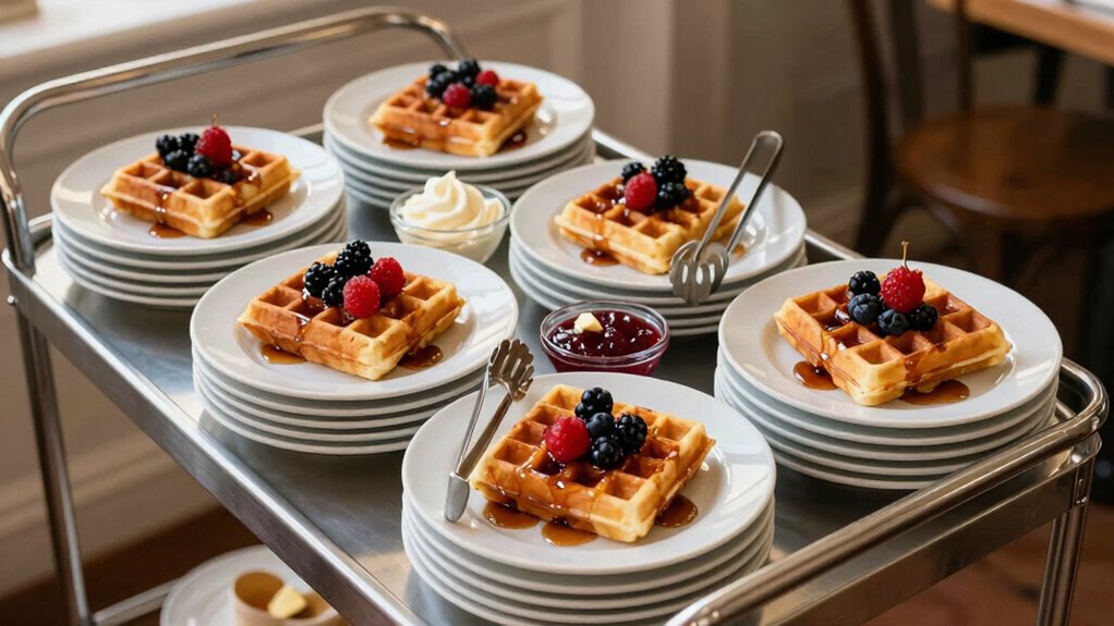 staging multi course waffle brunch