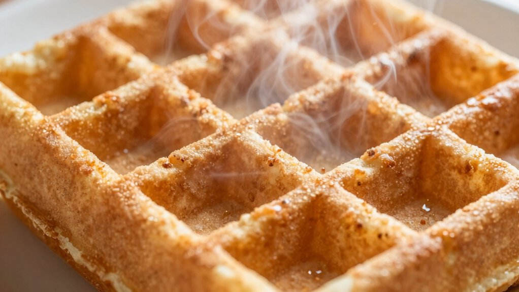 steam creates airy tender waffles