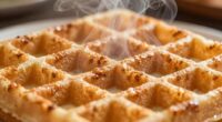 steam creates waffle texture