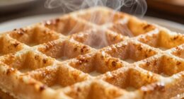 steam creates waffle texture