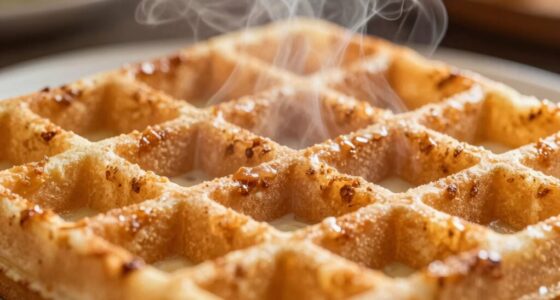 steam creates waffle texture
