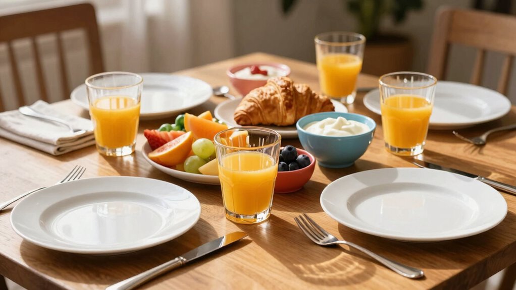 thoughtful stylish brunch setup