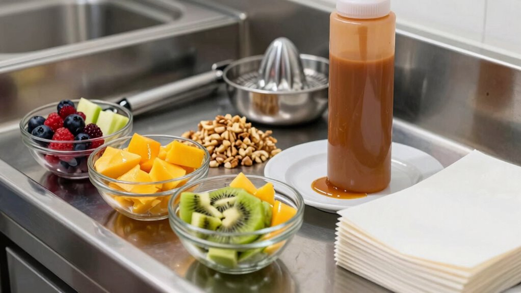 tools for topping preparation