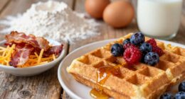 transform batter into waffles