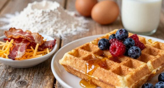 transform batter into waffles