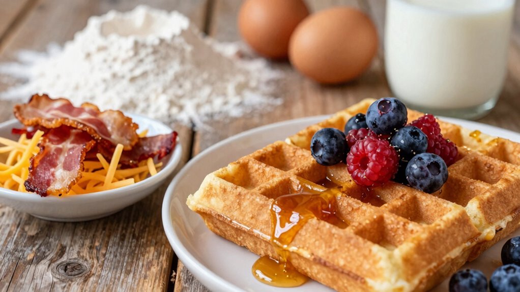 transform batter into waffles