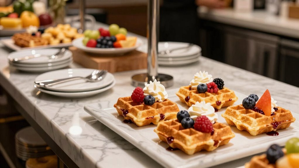 varied buffet presentation styles