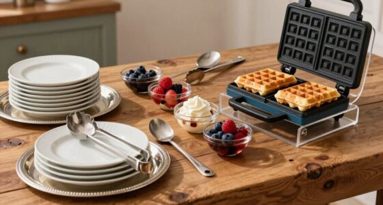waffle station serving accessories