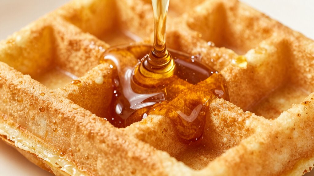 waffle texture influences syrup