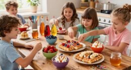 waffle topping bar setup
