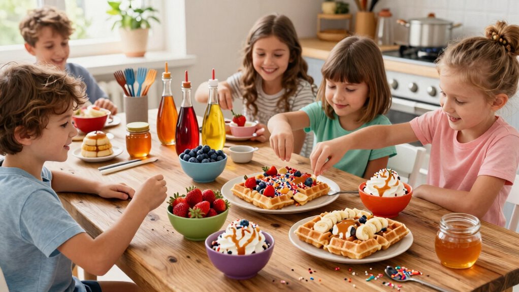 waffle topping bar setup
