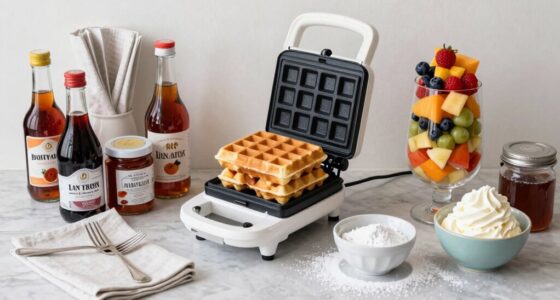 waffle toppings and utensils