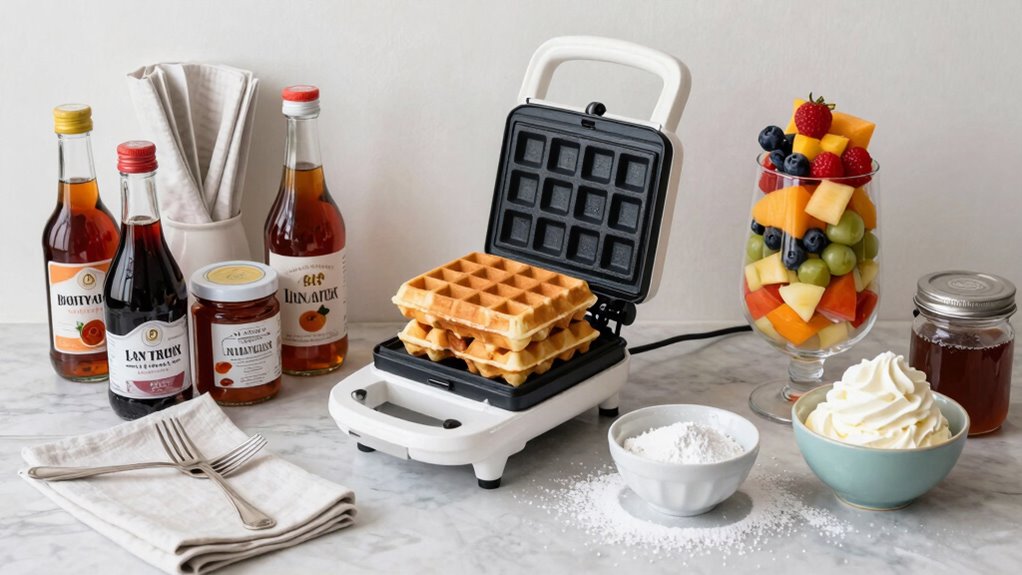 waffle toppings and utensils