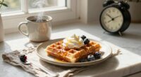 waffles symbolize relaxed mornings