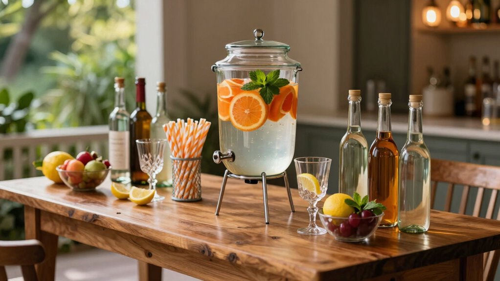 well stocked inviting drink area