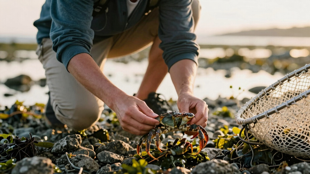 Crab Protects Mate from Fisherman in Heartwarming Clip