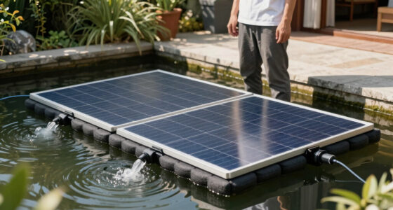 Floating Solar PV on Foam with Air Bubblers