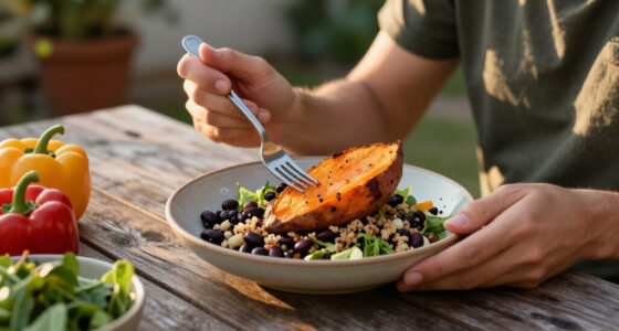 Roasted Sweet Potato, Black Bean, And Quinoa Salad