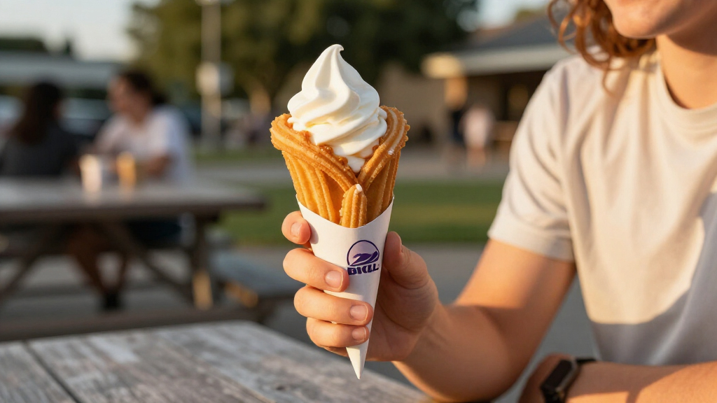 Taco Bell Churro Ice Cream Taco